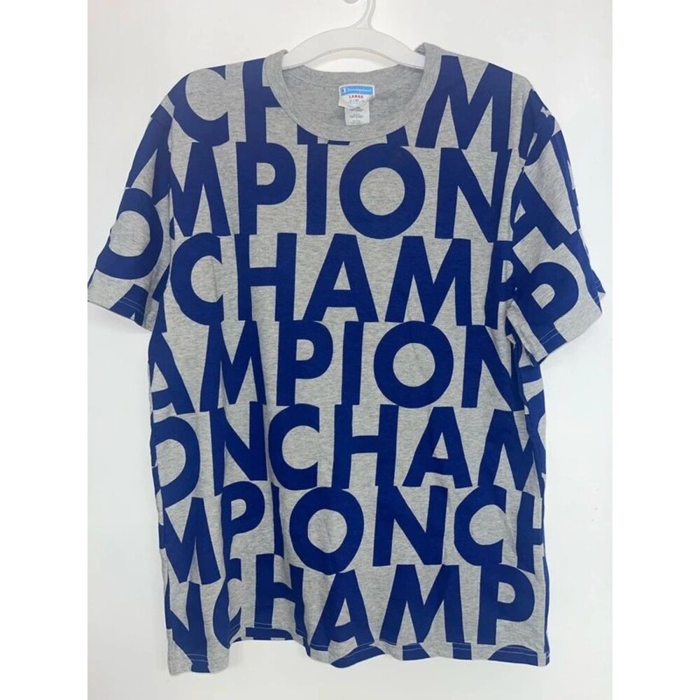 Champion Sz Large Men’s Blue & Gray T-Shirt NWOT